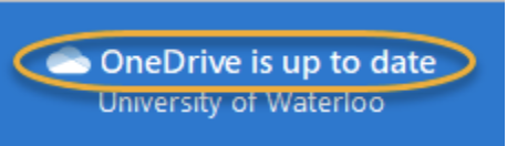 OneDrive is up to date status message