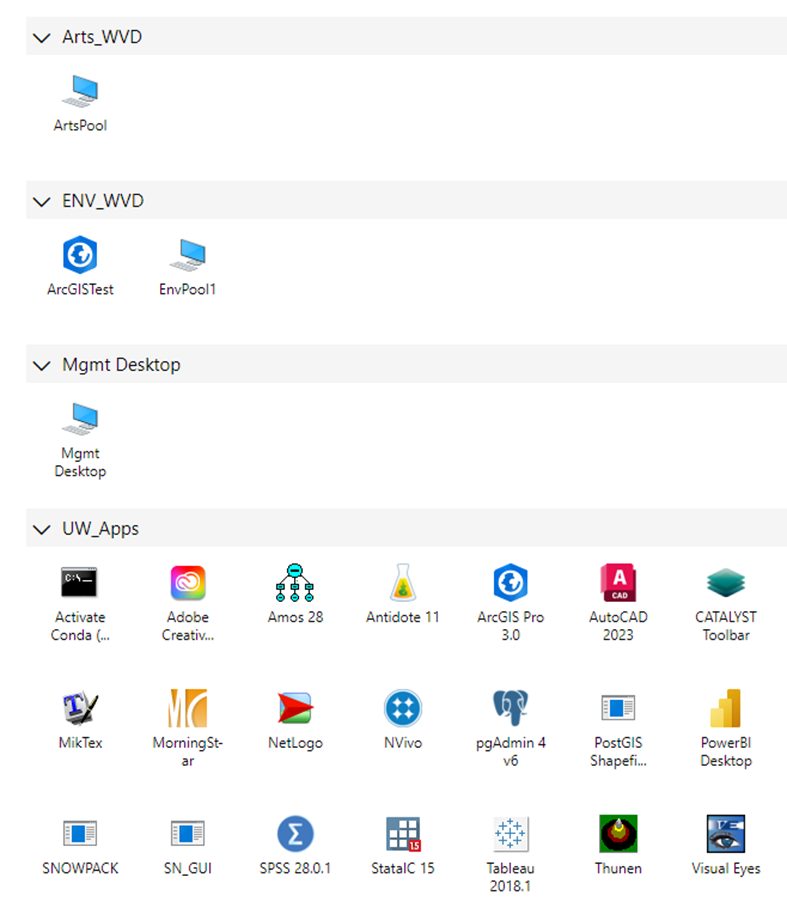 Windows virtual desktop remote applications portal
