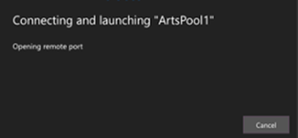 Connecting and launching ArtsPool1 message